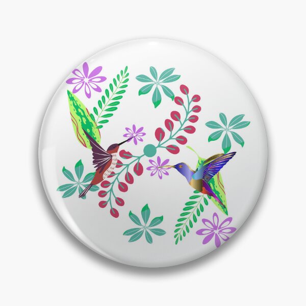 Item preview, Hummingbird floral art Pattern designed and sold by Swingfroglet.