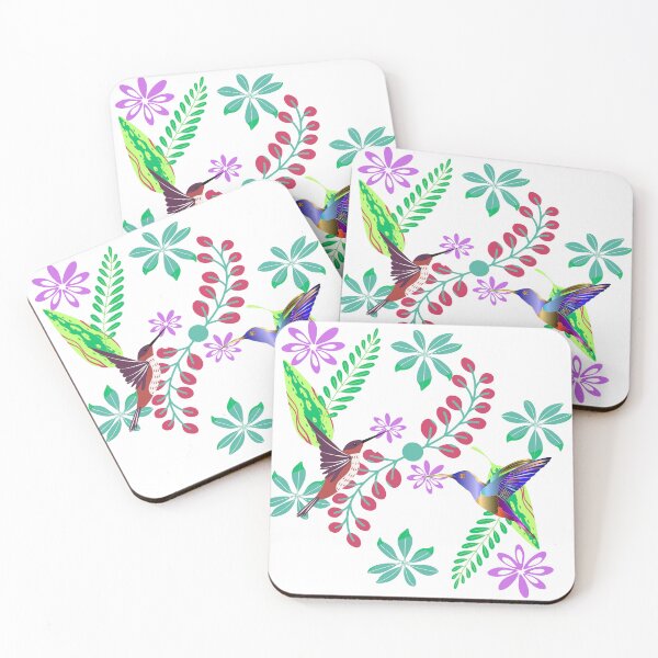 Item preview, Hummingbird floral art Pattern designed and sold by Swingfroglet.