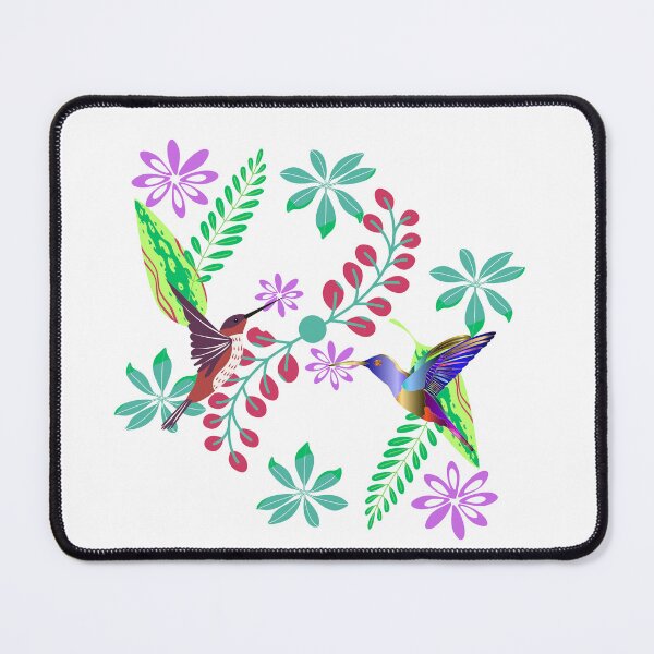 Item preview, Hummingbird floral art Pattern designed and sold by Swingfroglet.