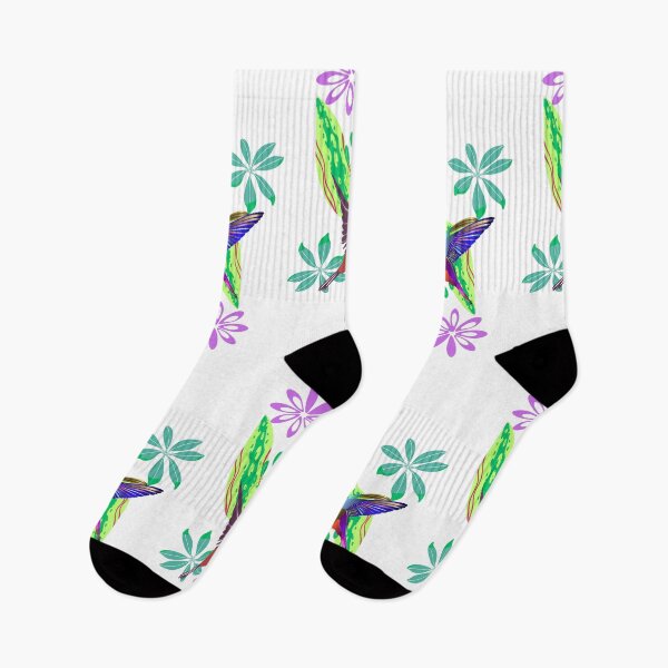 Item preview, Hummingbird floral art Pattern designed and sold by Swingfroglet.