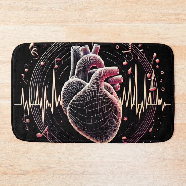 Item preview, Heart Rhythm Pulses and Music Notes designed and sold by byvarol.