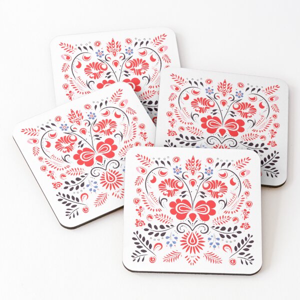 Item preview, Polish Folk Art Black And Red Pattern designed and sold by Pati-Design.