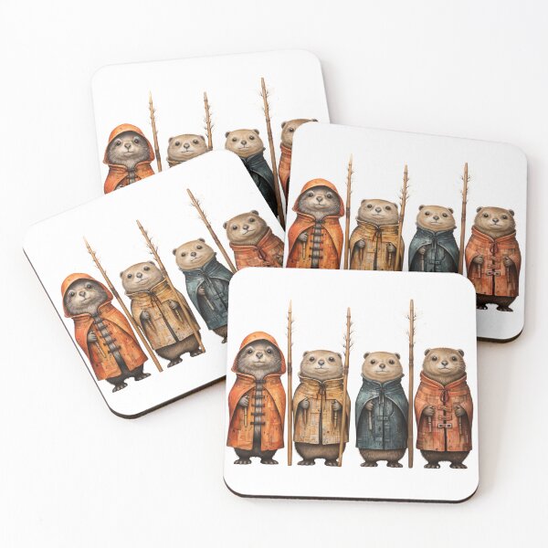 Item preview, 4 groundhogs in spring, stickers, t-shirts designed and sold by pencil-art98.