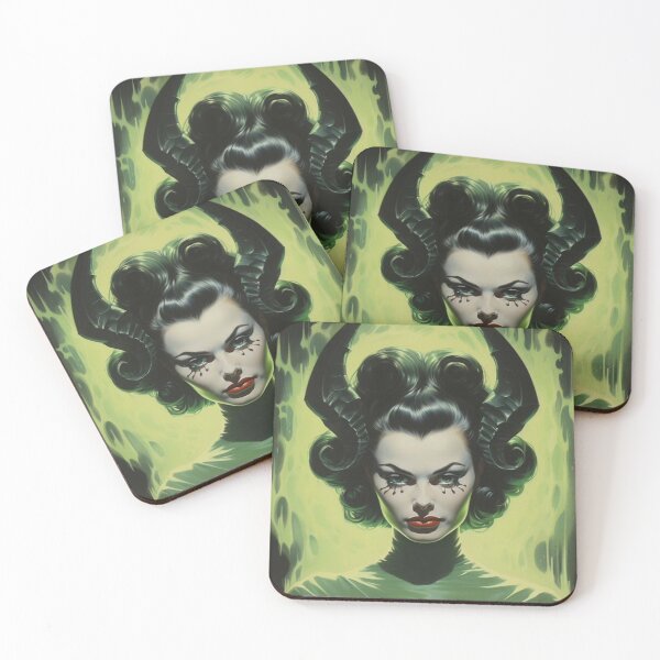 Item preview, retro woman with horns designed and sold by sweetanndspooky.