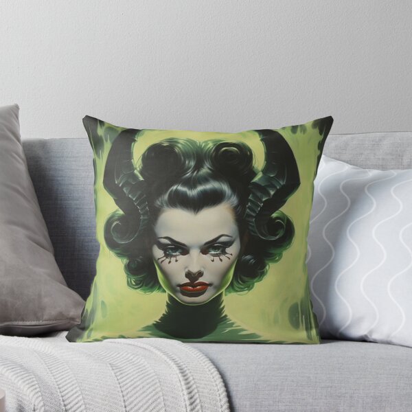 Item preview, retro woman with horns designed and sold by sweetanndspooky.