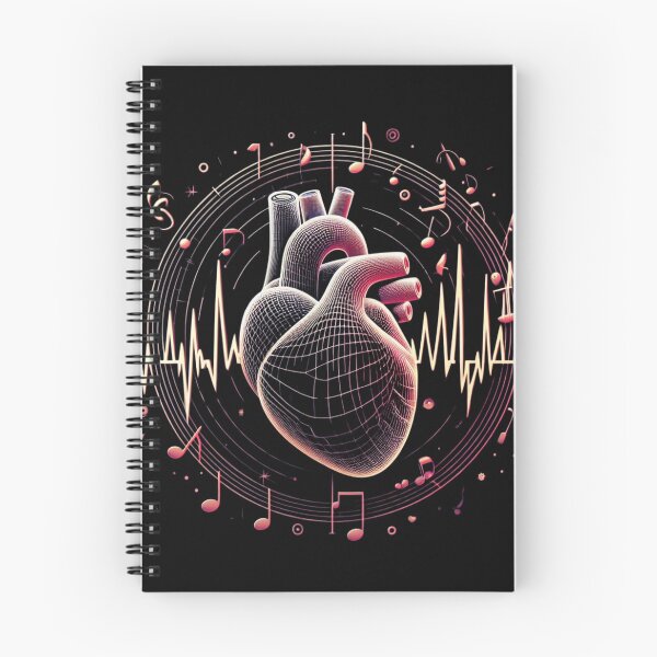 Item preview, Heart Rhythm Pulses and Music Notes designed and sold by byvarol.