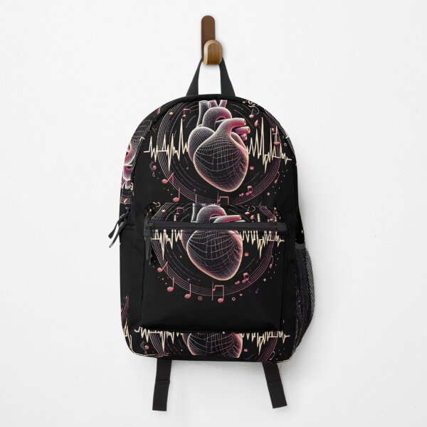 Item preview, Heart Rhythm Pulses and Music Notes designed and sold by byvarol.