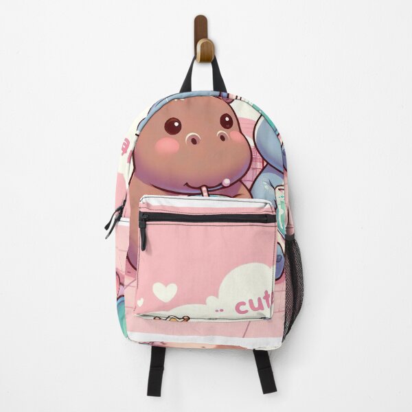 Item preview, "Cute Hippo Enjoying Milk Tea: Whimsical Illustration with Delightful Charm" designed and sold by Huycao211.