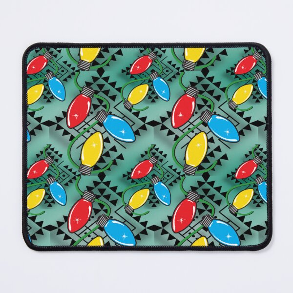 Item preview, Turquoise Christmas Lights Native Print designed and sold by JMWCD.