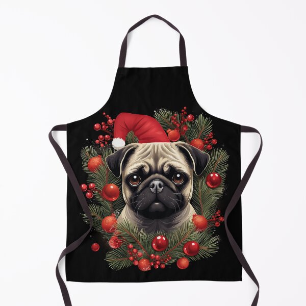 Item preview, Cheerful Christmas Pug designed and sold by MiduImages.