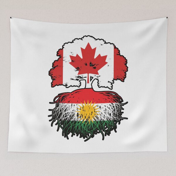 Item preview, Kurdistan Kurdish Canadian Canada Tree Roots Flag designed and sold by FlagX.