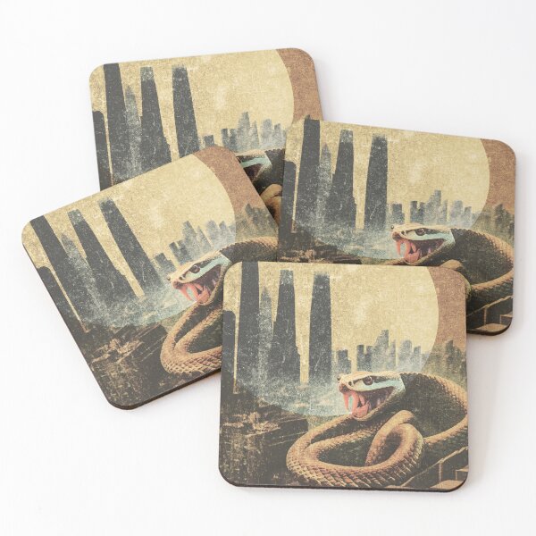Item preview, GIANT SNAKE OVER APOCALYPSE CITY designed and sold by FLOWYLD.