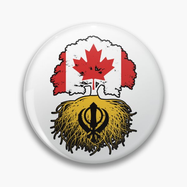 Item preview, Khalistan Sikh Canadian Canada Tree Roots Flag designed and sold by FlagX.