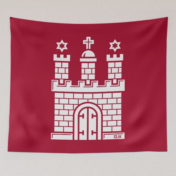 Item preview, Hamburg Coat of Arms (Free Hanseatic City / Gate to the World / White) designed and sold by Roderix.