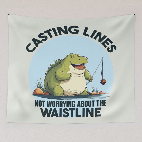 Item preview, Dinosaur Casting Lines Not worrying About The Waistline designed and sold by Daqomm.