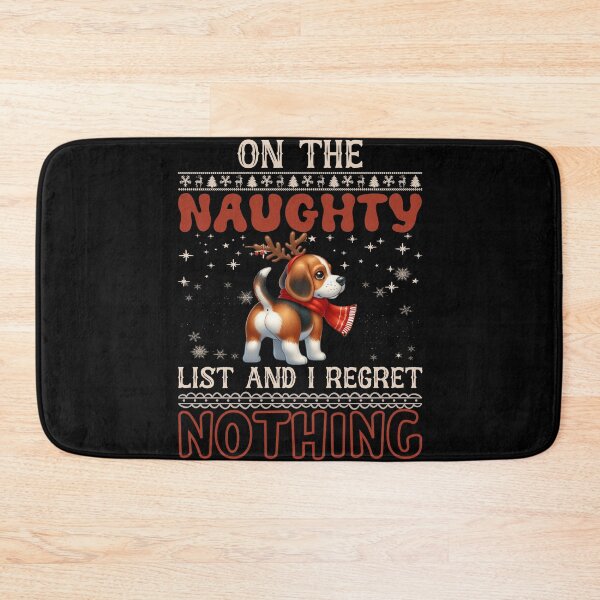 Item preview, "Beagle on the Naughty List: No Regrets Christmas Vibes" designed and sold by Xhevahir.
