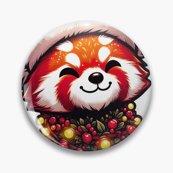 Item preview, "Festive Red Panda Cartoon: Christmas Hat Joy in Vector Illustration" designed and sold by Huycao211.