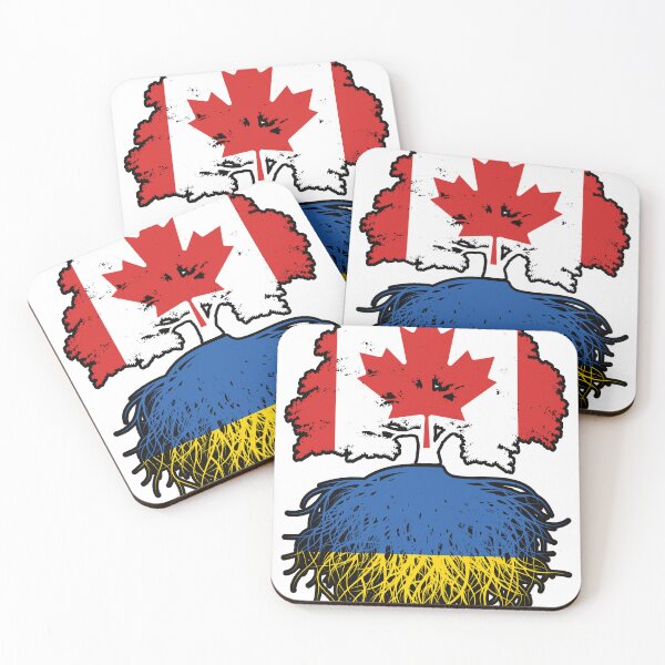Item preview, Ukraine Ukrainian Canadian Canada Tree Roots Flag designed and sold by FlagX.
