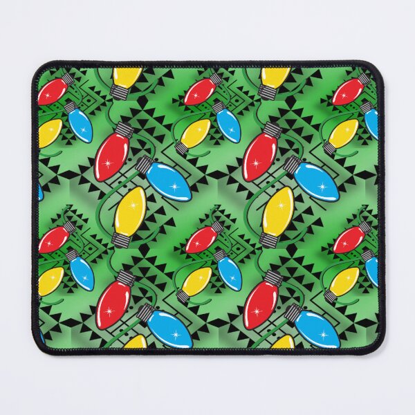Item preview, Green Christmas Lights Native Print designed and sold by JMWCD.