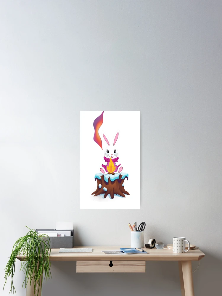 Thumbnail 2 of 3, Poster, Bunny Bliss (Rabbit) designed and sold by Rana2002.