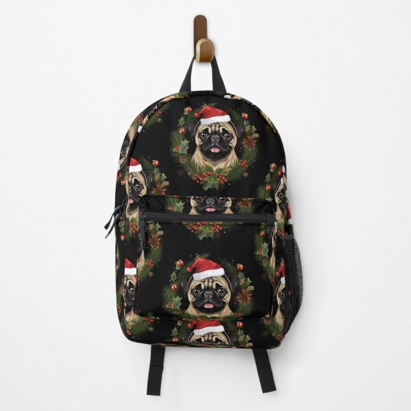 Item preview, Cheerful Christmas Pug designed and sold by MiduImages.