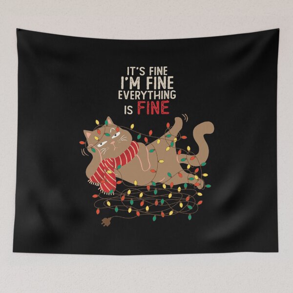 Item preview, It's Fine. I'm Fine. Everything is Fine - Cat Lover designed and sold by LazyCaat.