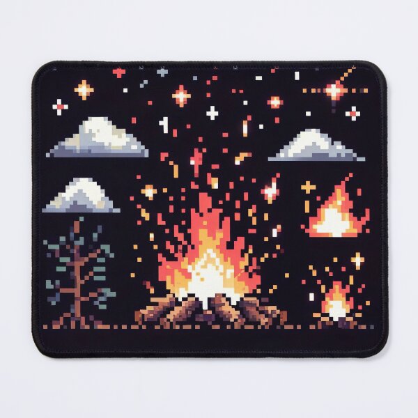 Item preview, "Vibrant Pixel Fire Art: Retro-Inspired Flames in Digital Pixel Graphic" designed and sold by Huycao211.