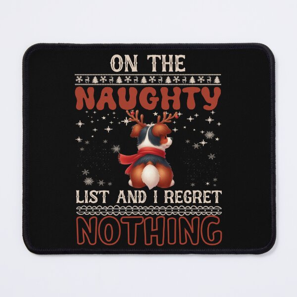 Item preview, "Border Cillie on the Naughty List: No Regrets Christmas Vibes" designed and sold by Xhevahir.