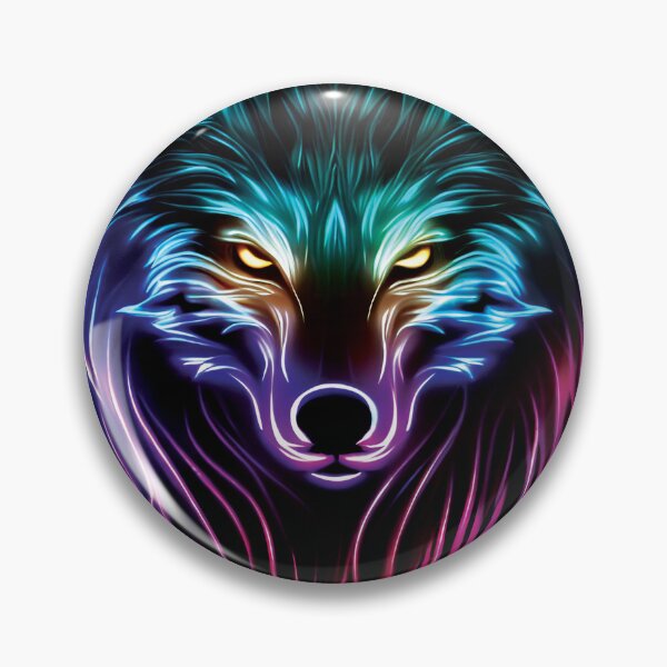 Item preview, neon style wolf designed and sold by sendalunar.