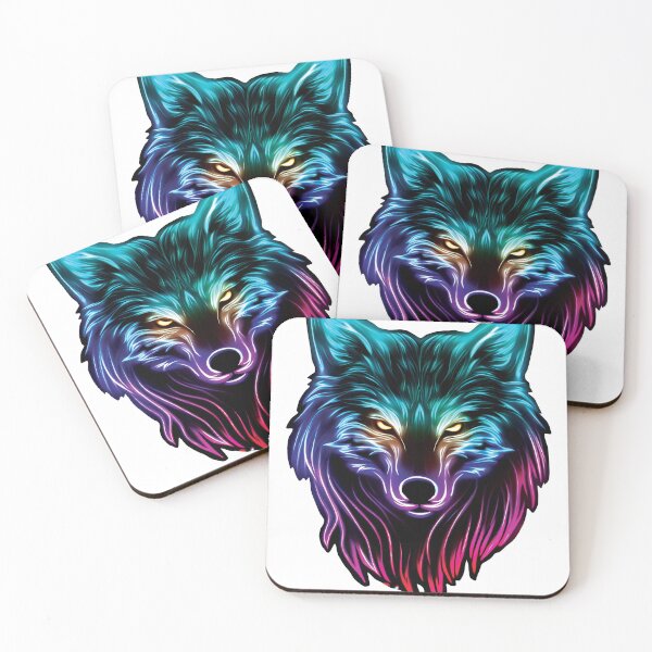 Item preview, neon style wolf designed and sold by sendalunar.