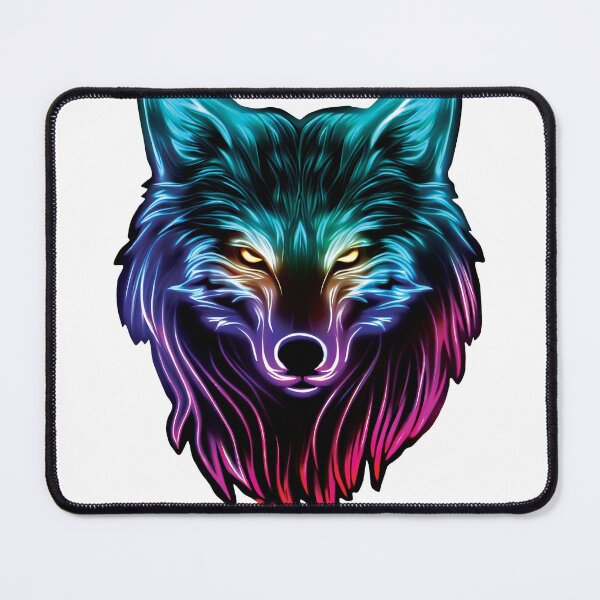 Item preview, neon style wolf designed and sold by sendalunar.