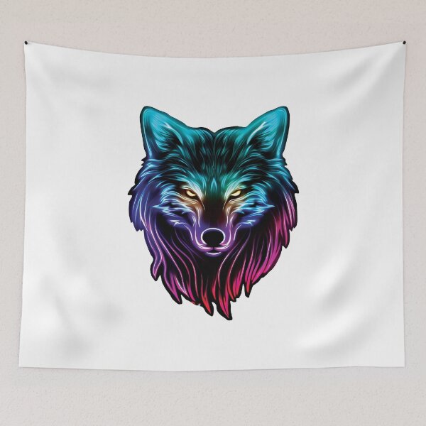 Item preview, neon style wolf designed and sold by sendalunar.