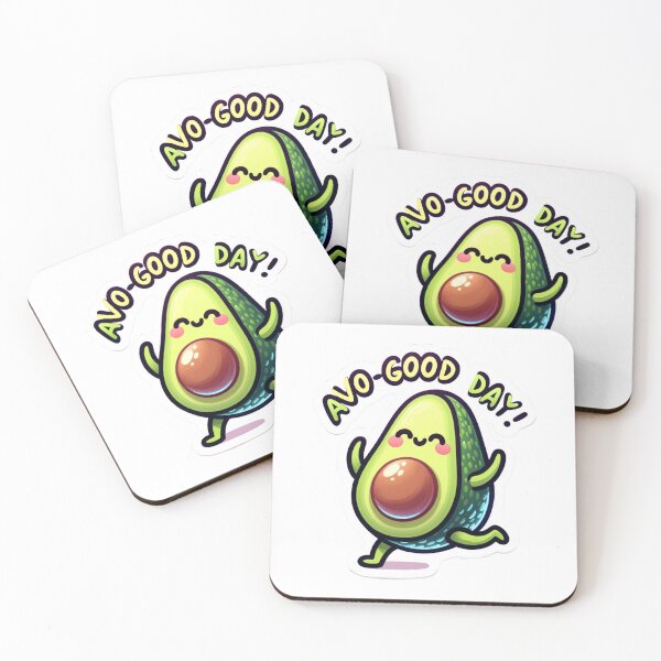 Item preview, Whimsical Cartoon Avocado Yoga Sticker - Avo-Good Day! designed and sold by The-Library.