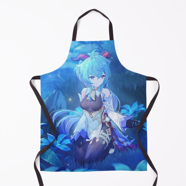 Aperçu de l'œuvre Genshin Impact, Ganyu, lucioles, assis sur l'herbe, créée et vendue par AbominationShop.
