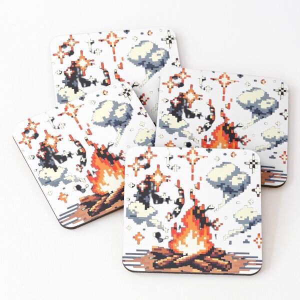 Item preview, "Vibrant Pixel Fire Art: Retro-Inspired Flames in Digital Pixel Graphic" designed and sold by Huycao211.