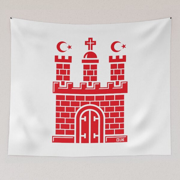 Item preview, Hamburg Coat of Arms with Crescent Moon (Turkish/Red) designed and sold by Roderix.