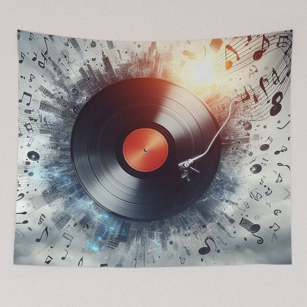 Item preview, Vinyl Serenade: Soaring Harmony of Notes in the Air designed and sold by autrouvetout.