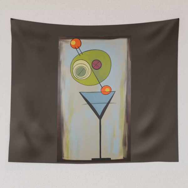 Item preview, Geometry Cocktail Abstract Art Unleashed- A Minimalist Canvas of Elegance designed and sold by OlfactoART Studio.