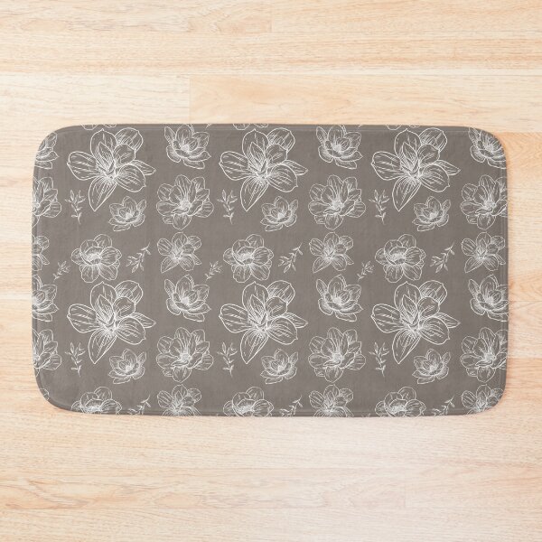 Item preview, White magnolias on a gray background designed and sold by kreativeadern.