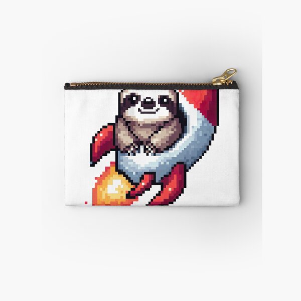 Item preview, "Charming Pixel Sloth in Rocket: Delightful Blend of Adorable Nature and Pixel Whimsy" designed and sold by Huycao211.