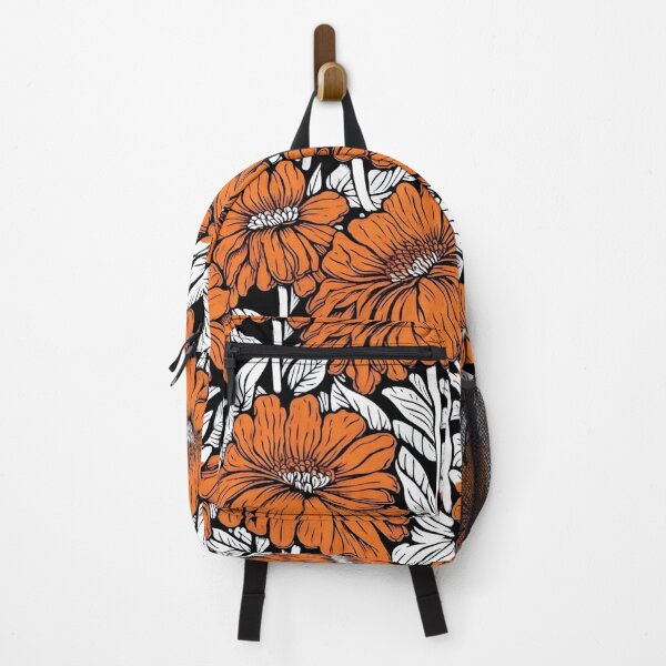 Item preview, Vibrant Orange Vermilion Poppy Field Seamless Floral Pattern by Bossy Cat Home designed and sold by BossyCatHome.