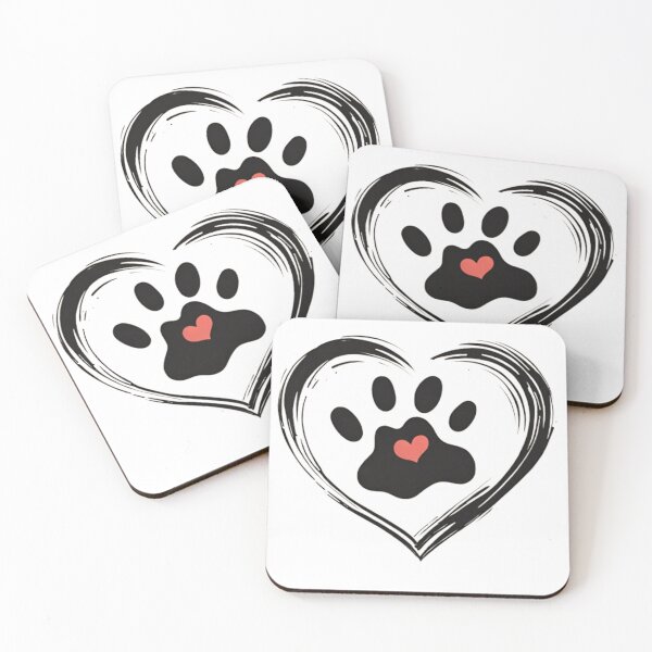 Item preview, Heart with a dog  Paw Print,Paw Love , Dog Lover ,Cool  Paw Print Heart, Paw Print , Paw Prints designed and sold by VectorologyCo .
