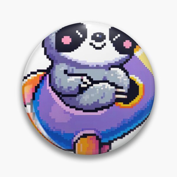 Item preview, "Charming Pixel Sloth in Rocket: Delightful Blend of Adorable Nature and Pixel Whimsy" designed and sold by Huycao211.