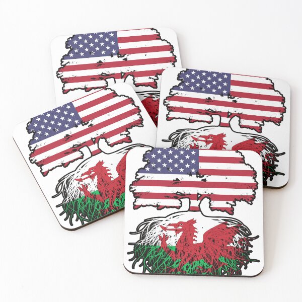 Item preview, Wales Welsh American USA Tree Roots Flag designed and sold by FlagX.
