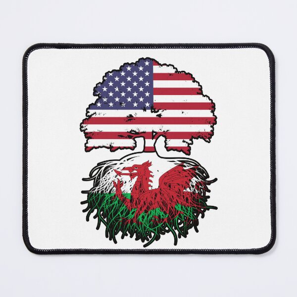 Item preview, Wales Welsh American USA Tree Roots Flag designed and sold by FlagX.