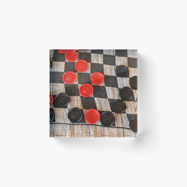Item preview, Red and Black Checkers on a Checkerboard designed and sold by SEEphotos7171.