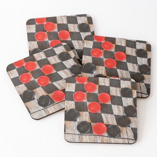 Item preview, Red and Black Checkers on a Checkerboard designed and sold by SEEphotos7171.