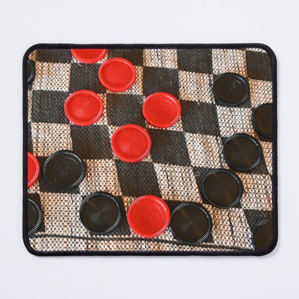 Item preview, Red and Black Checkers on a Checkerboard designed and sold by SEEphotos7171.