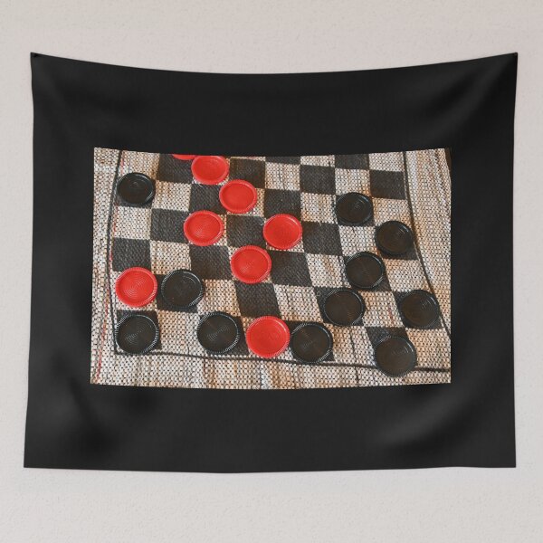 Item preview, Red and Black Checkers on a Checkerboard designed and sold by SEEphotos7171.