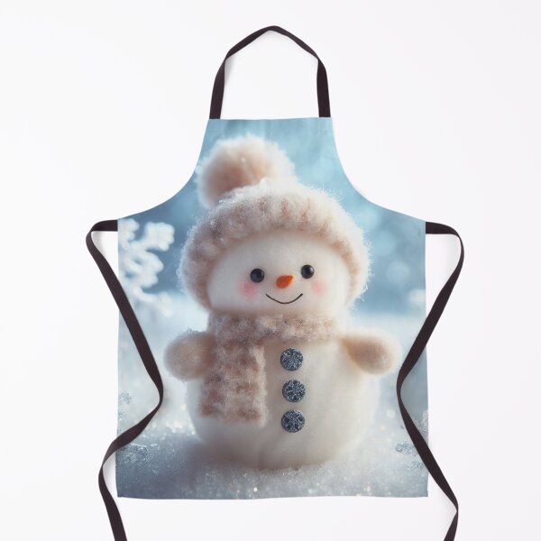 Item preview, Christmas snowman with snowflakes on bokeh background. designed and sold by DenisAgati.